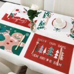 PVC Non-slip Waterproof Christmas Placemats (1 Pc)