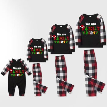 2024 We are Family Plaid Christmas Pajamas
