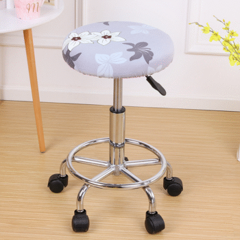 Elastic Round Bar Stool Cover Flower