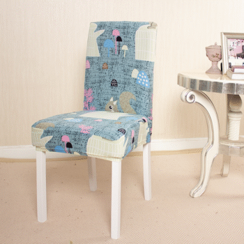 Animal Pattern Stretchable Chair Covers Squirrel