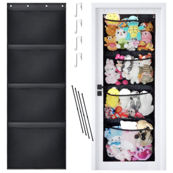 「Flash Sale 30% Off」Over Door Stuffed Animal Storage 4 Large Pockets (22*64.5 IN)