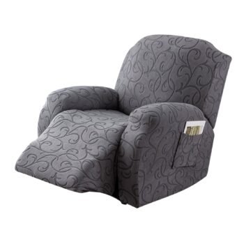 Flower Pattern 4 Pieces Recliner Cover