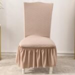 Universal High Elasticity Skirt Chair Cover Yellow