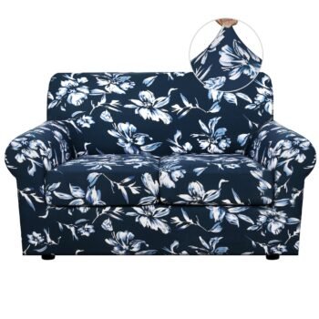 Super Stretch Printed Sofa Covers With Individual Cushion Covers