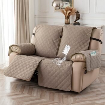 Stylish Recliner Loveseat Cover with Elastic Edges