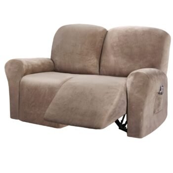 2 Seater Velvet Stretch Recliner Slipcover