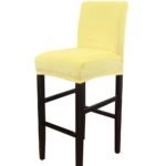 Square Bar Stools Chair Cover Yellow