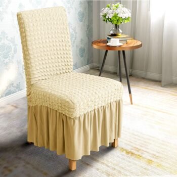 Seersucker Ruffle Chair Cover