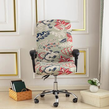 Spandex Printed Stretch Office Chair Covers (Set of 2)
