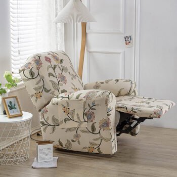 4 Pieces Pattern Strechable Recliner Chair Slipcovers